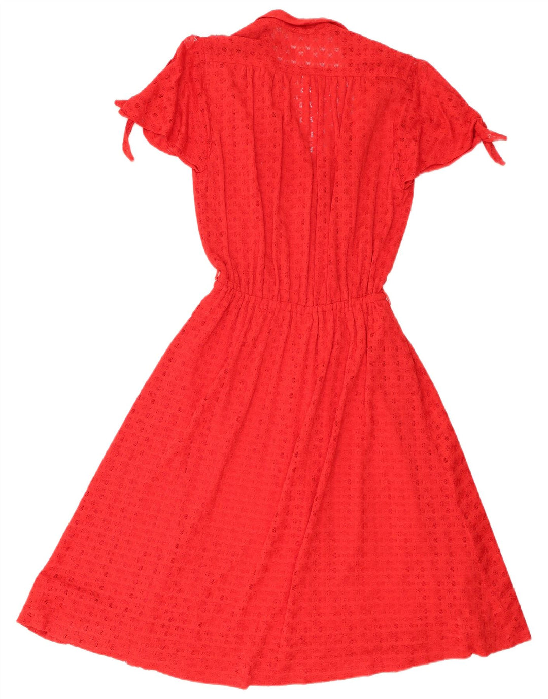 Abito a trapezio da donna vintage UK 8 piccolo rosso