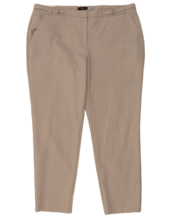 Pantaloni chino slim da donna M&Co UK 16 Large W36 L27 Cotone grigio