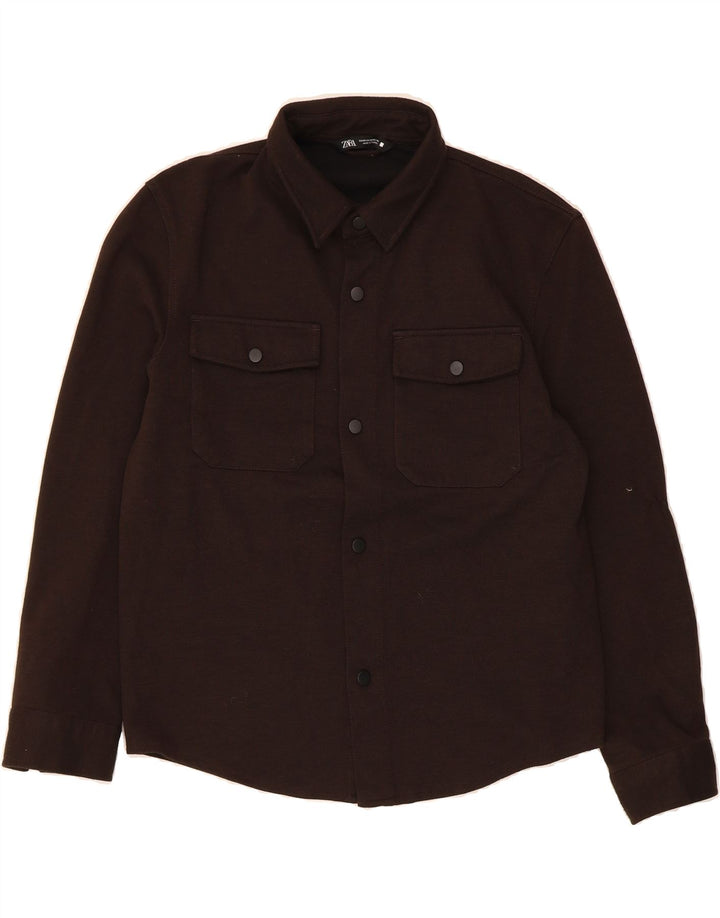 ZARA Mens Bomber Jacket UK 38 Medium Brown Polyester Vintage Zara and Second-Hand Zara from Messina Hembry 
