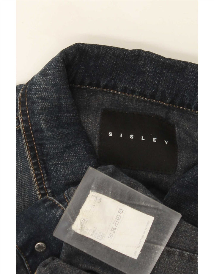 Giacca di jeans da uomo Sisley UK 40 grande cotone blu