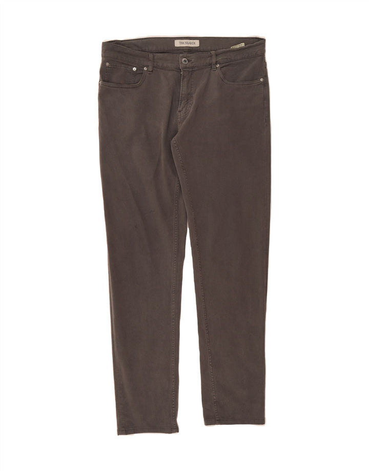 TRUSSARDI Mens Slim Jeans IT 50 Large W34 L32 Grey Cotton Vintage Trussardi and Second-Hand Trussardi from Messina Hembry 