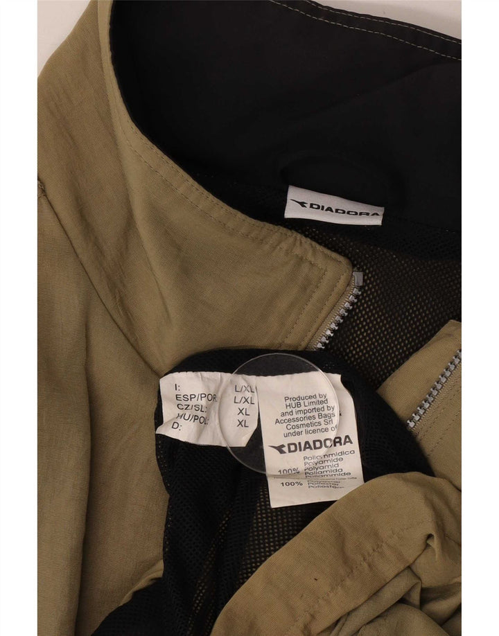 Giacca antipioggia da uomo Diadora UK 42 XL Khaki Poliammide