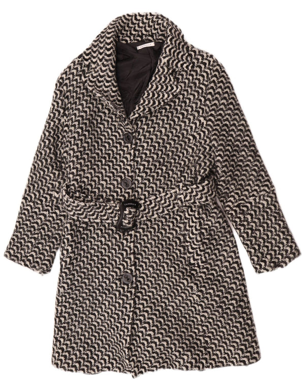 Soprabito vintage da donna IT 50 XL Acetato geometrico nero