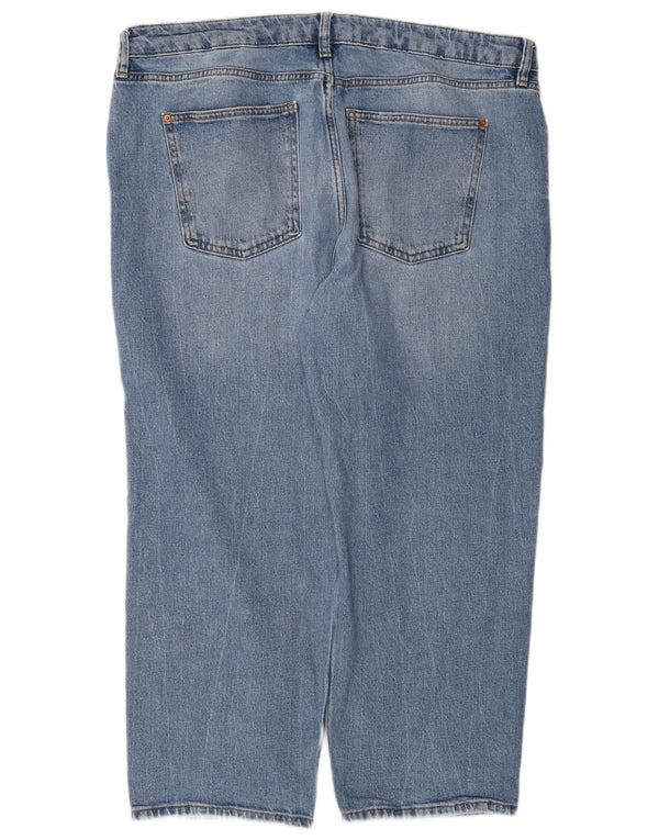 Jeans corti a vita alta da donna Marks & Spencer UK 18 XL W38 L27 Blu