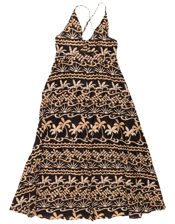 Abito maxi da donna Marks & Spencer UK 8 piccolo cotone floreale nero