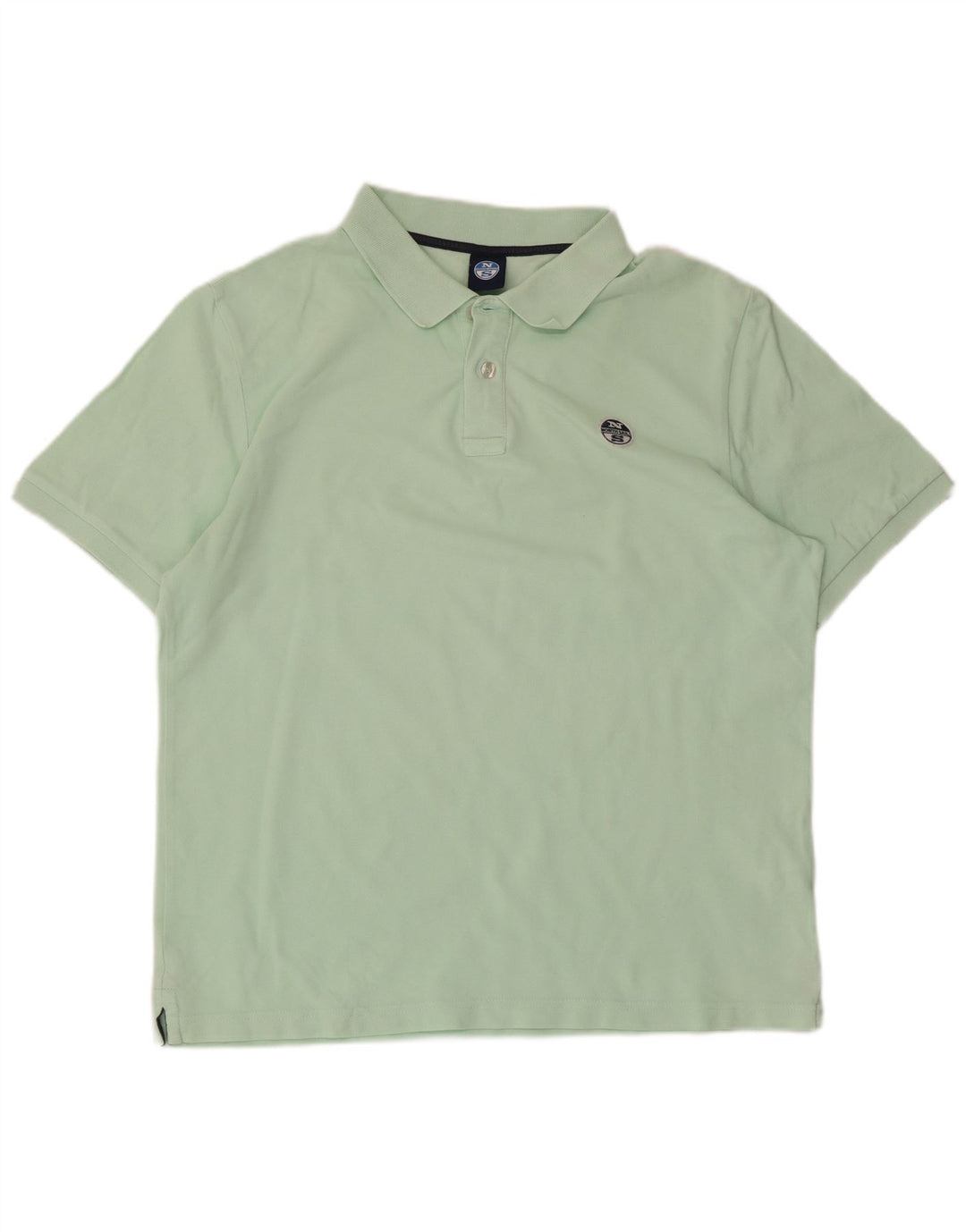 Polo da uomo North Sails in cotone verde medio