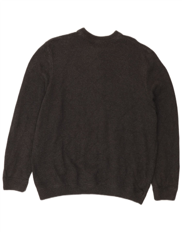 EDDIE BAUER Maglione girocollo da uomo XL in cotone grigio
