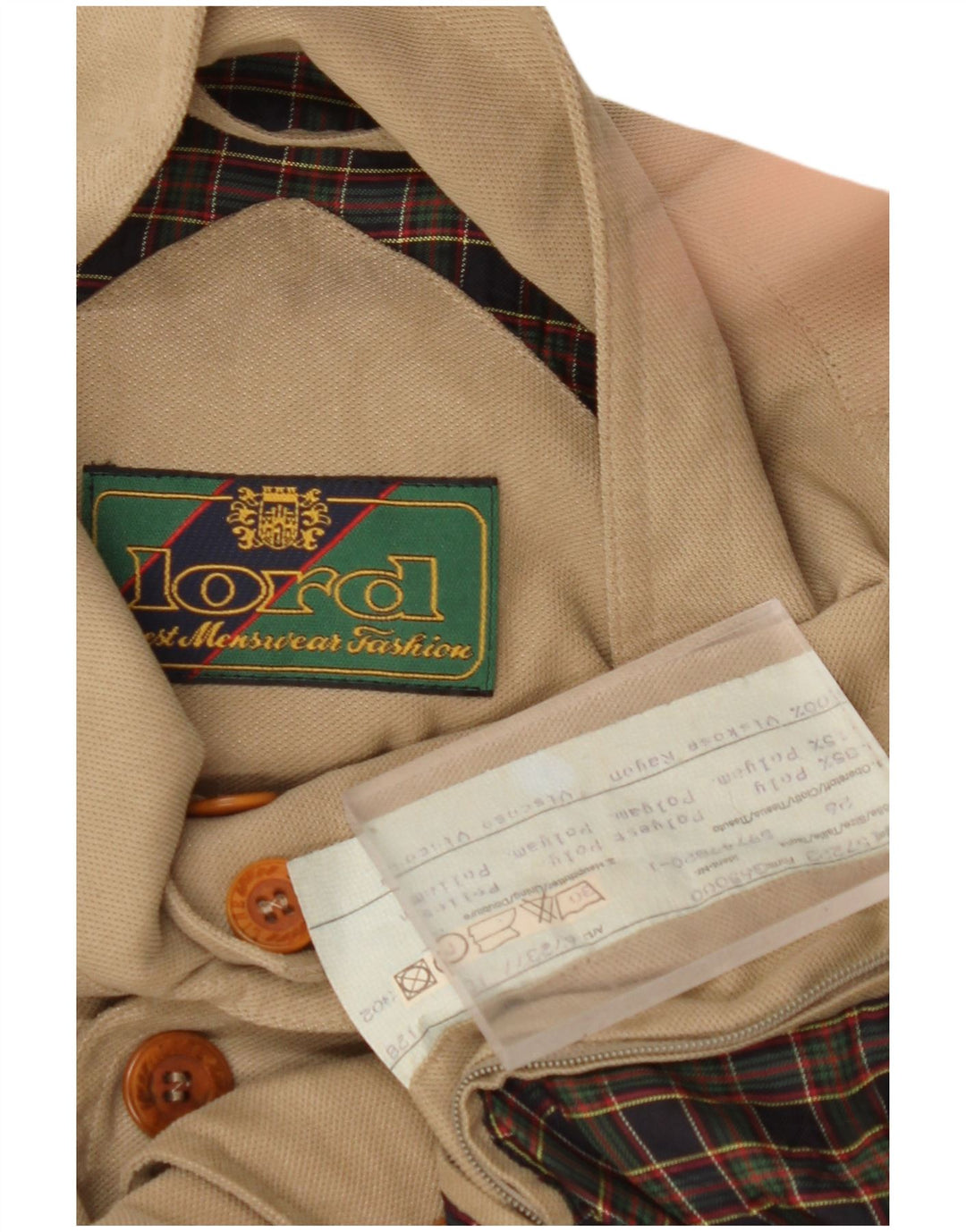 Giubbotto bomber da uomo LORD UK 42 XL Poliestere beige