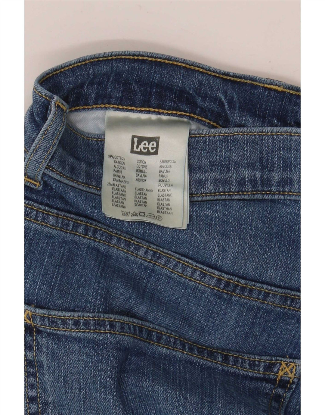 Jeans dritti Brooklyn da donna Lee W33 L34 cotone blu