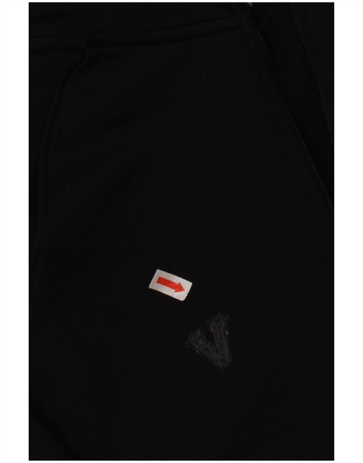 Russell Athletic Top da uomo con zip e collo a maniche lunghe in poliestere nero medio