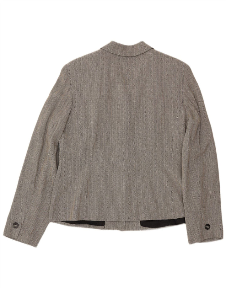 Talbots Set da donna a 2 bottoni e 2 pezzi UK 16 Large W34 L30 Grigio a spina di pesce
