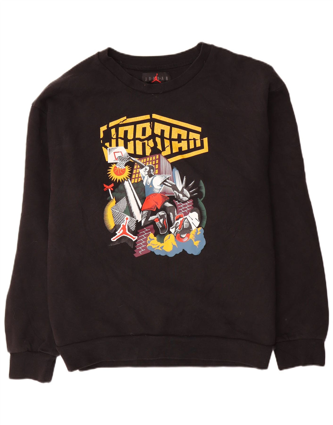 Felpa grafica da uomo Jordan Jumper XL in cotone nero