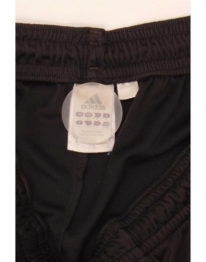 Pantaloncini sportivi Adidas Climalite da uomo in poliestere a righe nere medie