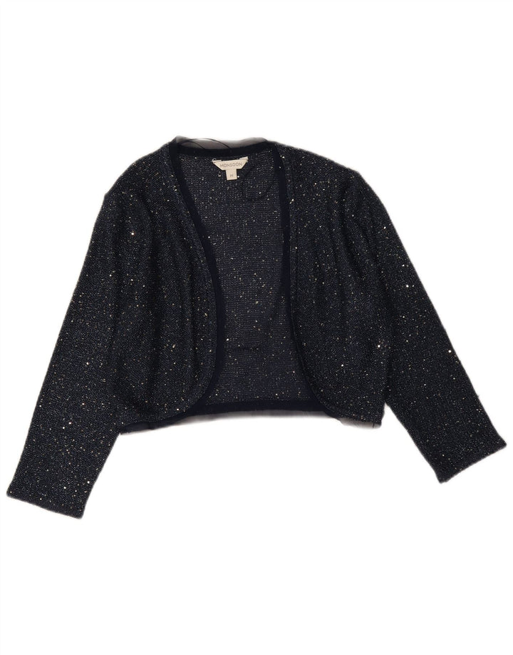 Maglione Bolero da donna con maniche a 3/4 Monsoon UK 12 Poliestere medio blu navy
