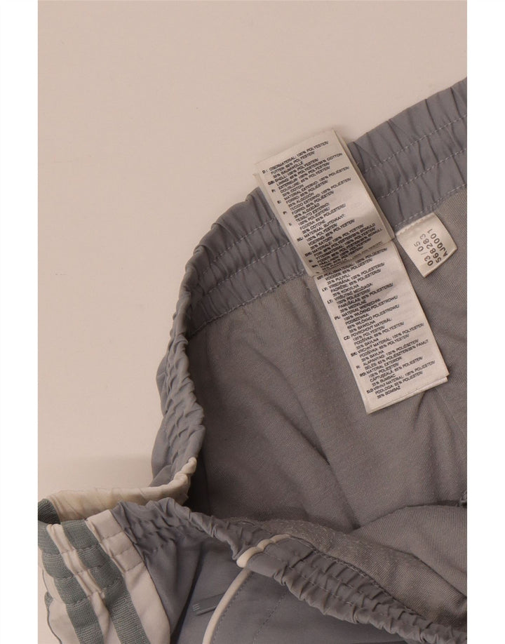 Pantaloni da tuta da uomo Adidas Large in poliestere color block grigio