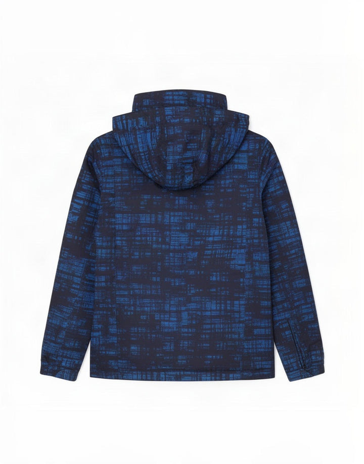 Giacca da sci con cappuccio da uomo con motivo astratto Mountain Warehouse UK 36 piccola blu