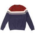 Maglione maglione girocollo da uomo Marks & Spencer color block medio blu navy