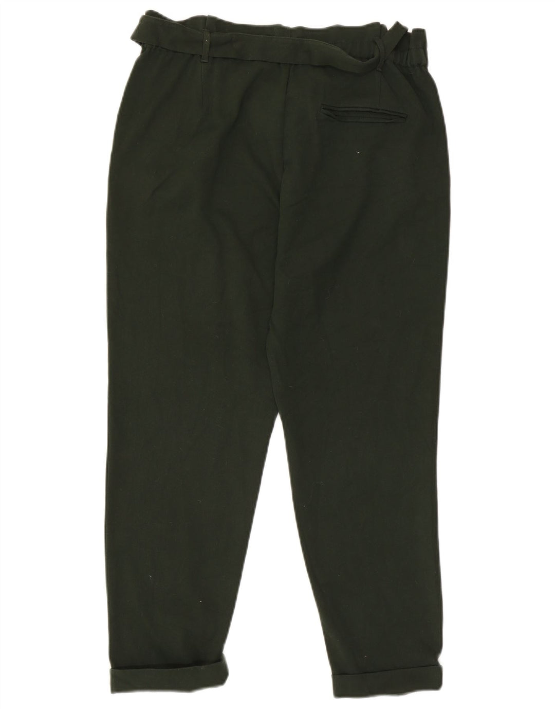 Pantaloni corti affusolati da donna Zara grandi W34 L25 poliestere verde