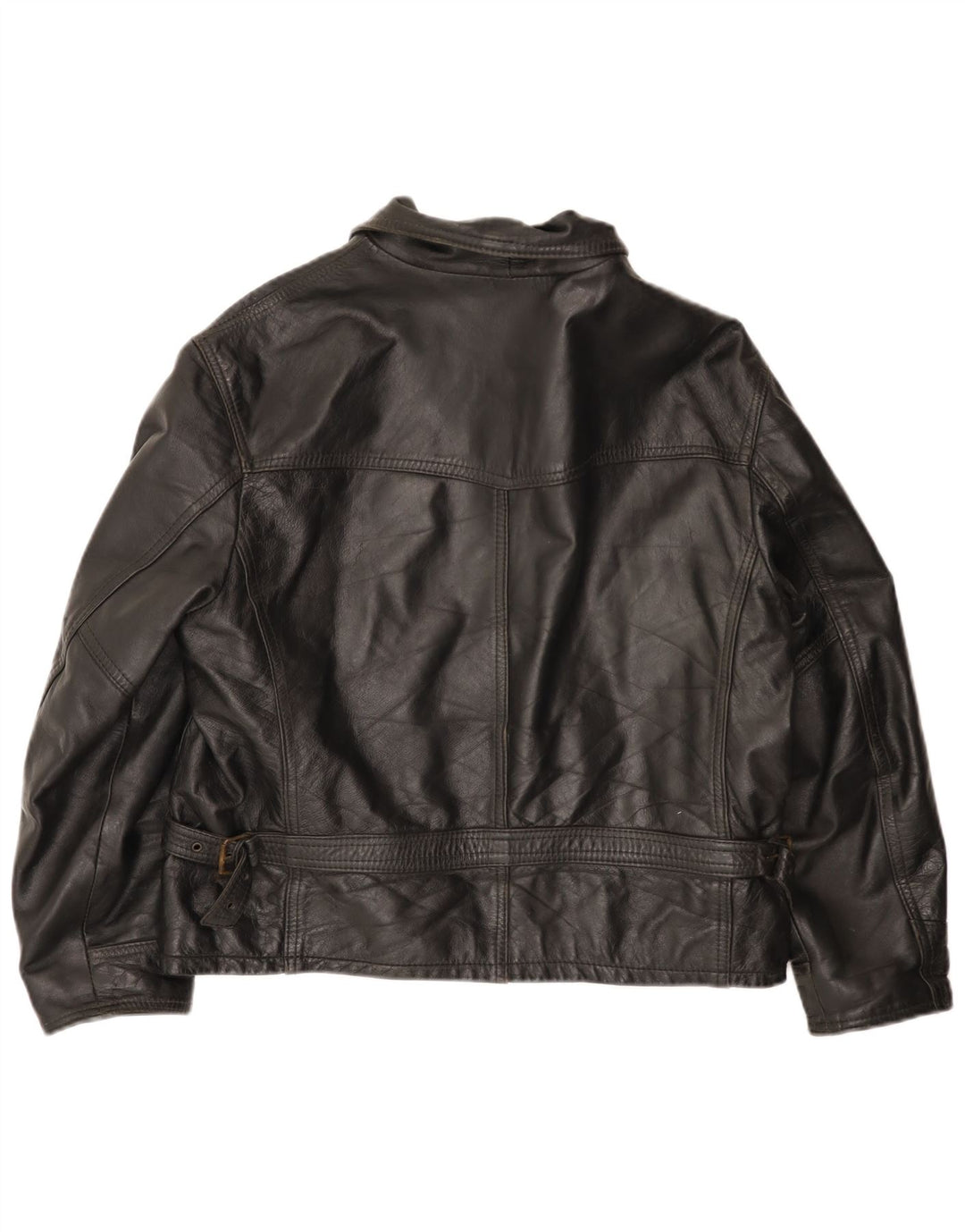 Giacca in pelle vintage da uomo UK 42 XL in pelle nera