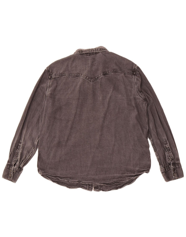 Camicia di jeans standard da uomo Levi's XL in cotone grigio