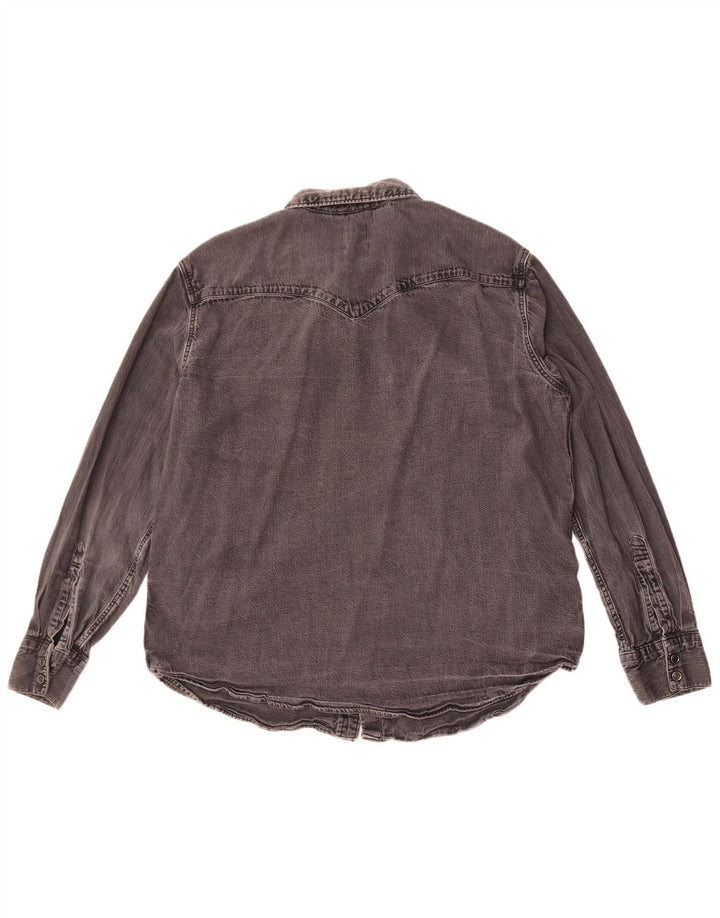 Camicia di jeans standard da uomo Levi's XL in cotone grigio