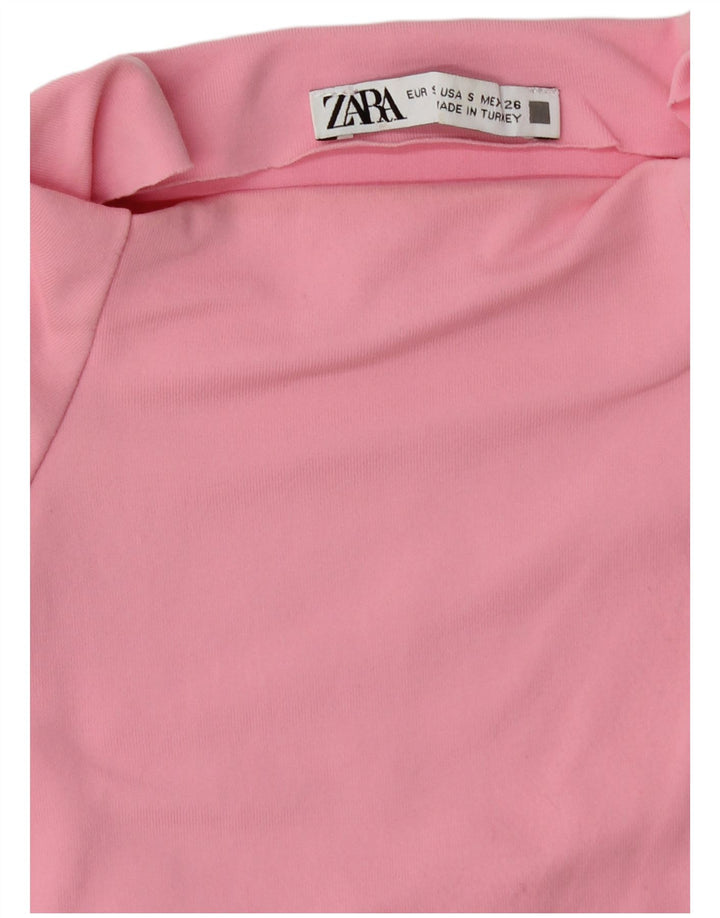 T-shirt grafica da donna Zara Top UK 8 Small rosa