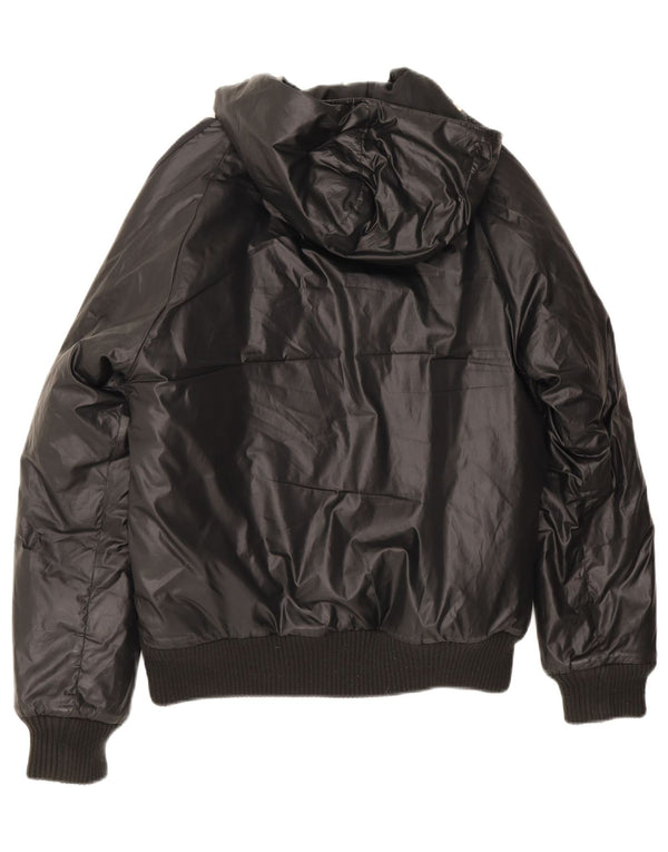 Giacca imbottita con cappuccio da uomo Adidas UK 36 piccola poliestere nera