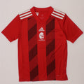 ADIDAS Boys Climalite Graphic T-Shirt Top 9-10 Years Small Red Polyester Vintage Adidas and Second-Hand Adidas from Messina Hembry 
