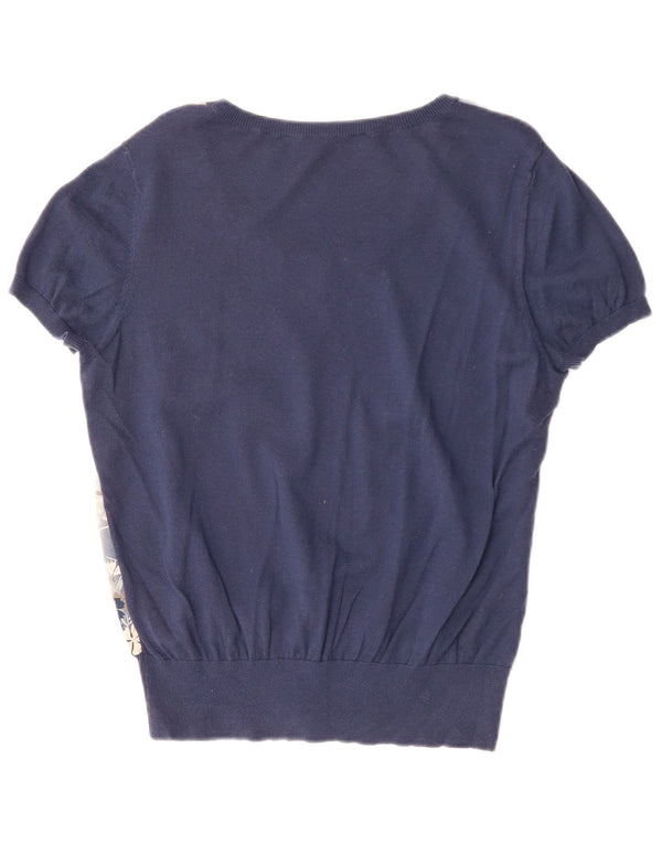Camicetta da donna Oasis Top UK 16 Large Blu Navy floreale in poliammide