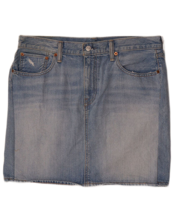 Mini gonna di jeans da donna Levi's W31 blu medio