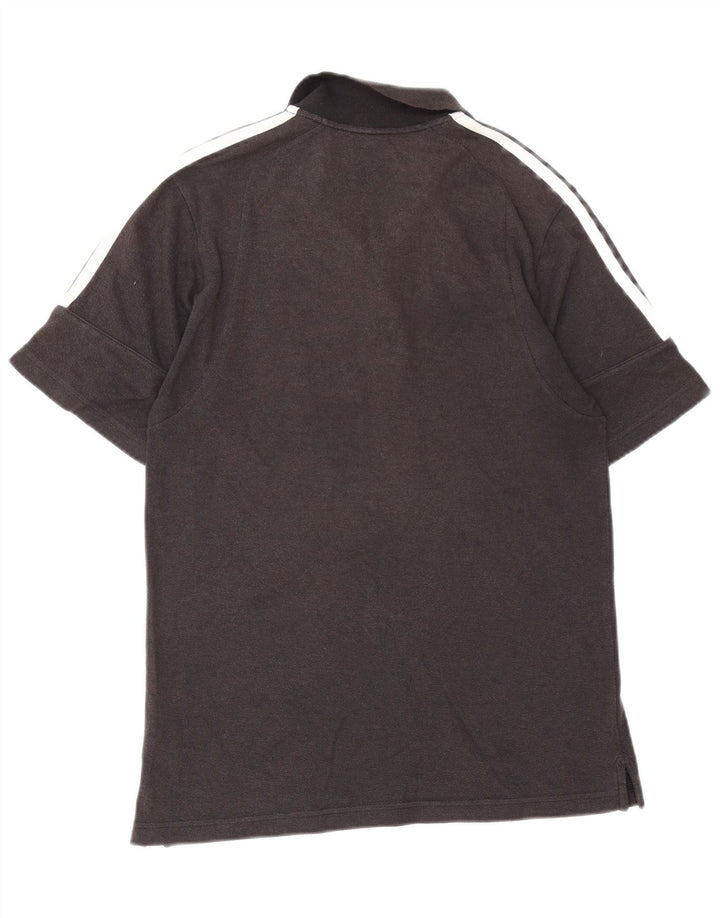 Polo Adidas da uomo grande in cotone grigio