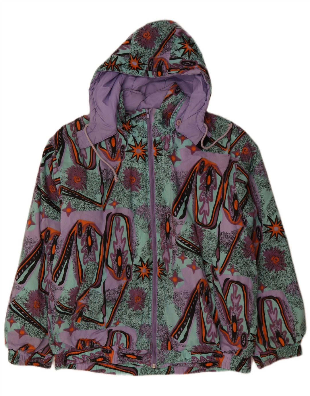 Giacca a vento da uomo con motivo astratto VINTAGE UK 36 piccola multicolore