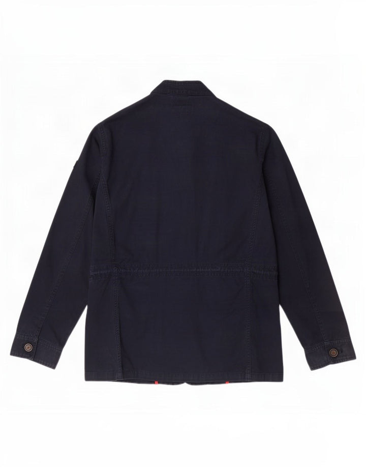 Giacca militare da donna Joules UK 12 cotone blu navy medio