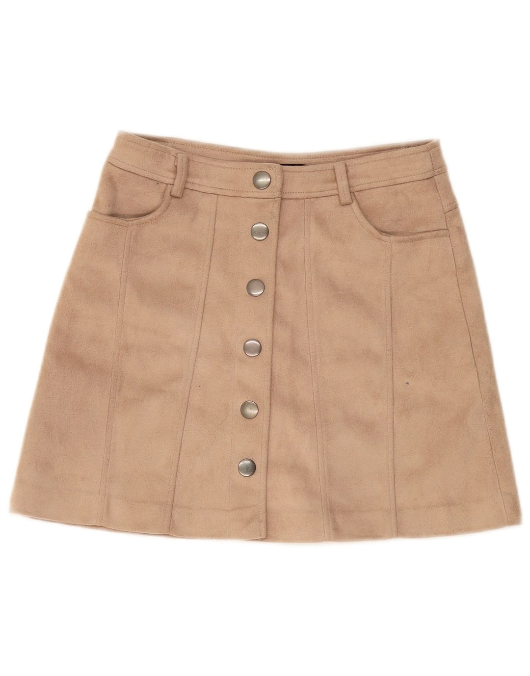 ZARA Womens Mini Skirt XS W25  Beige Polyester