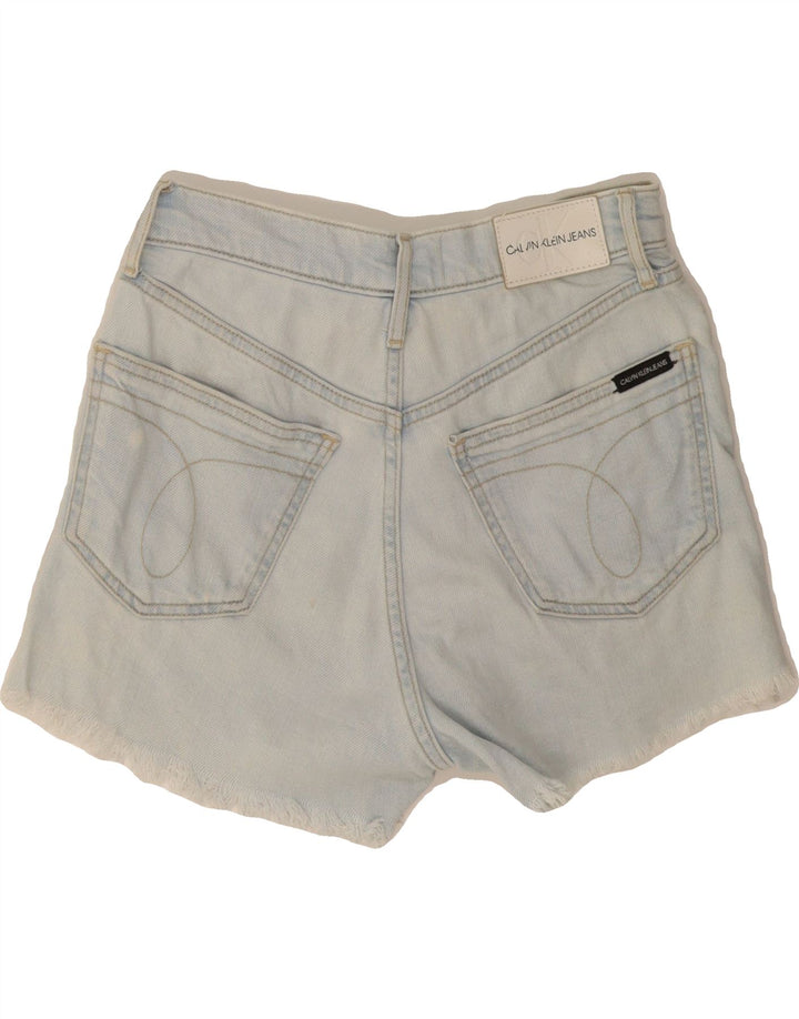 CALVIN KLEIN Pantaloncini di jeans da donna W26 piccoli blu