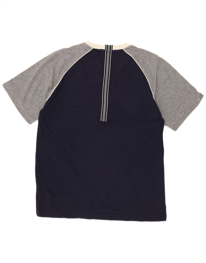 T-shirt Fila da uomo Top Small in cotone color block blu navy