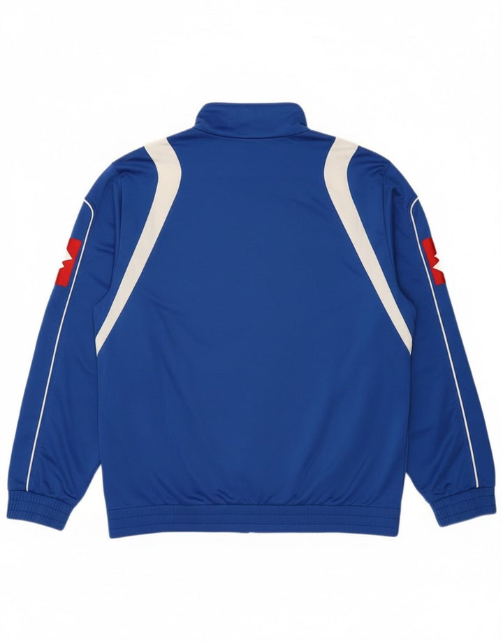 Giacca da ginnastica grafica da uomo Lotto, grande, in poliestere color block blu