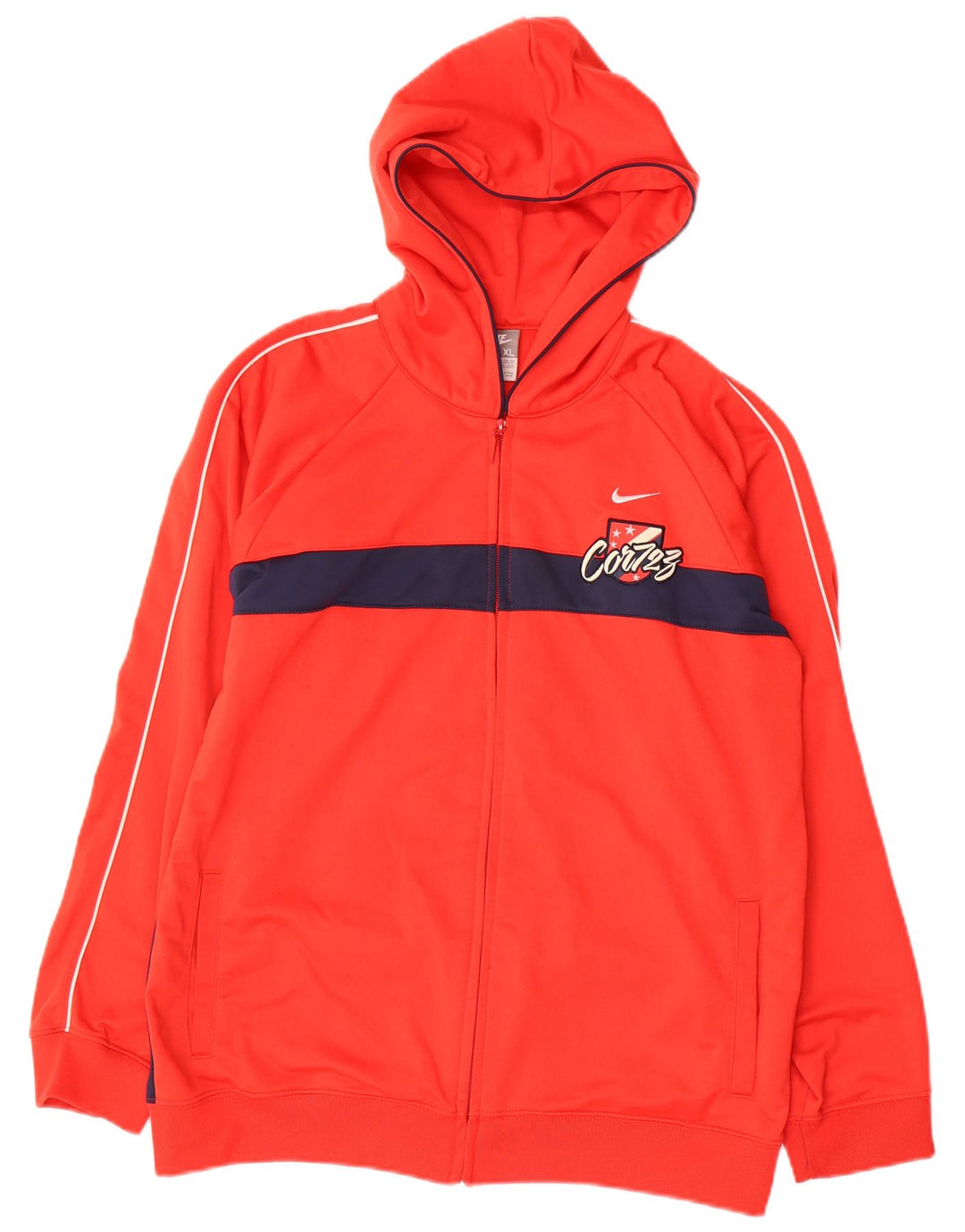 Felpa con cappuccio e zip NIKE Cor72z per ragazzi 13-14 anni XL rosso color block