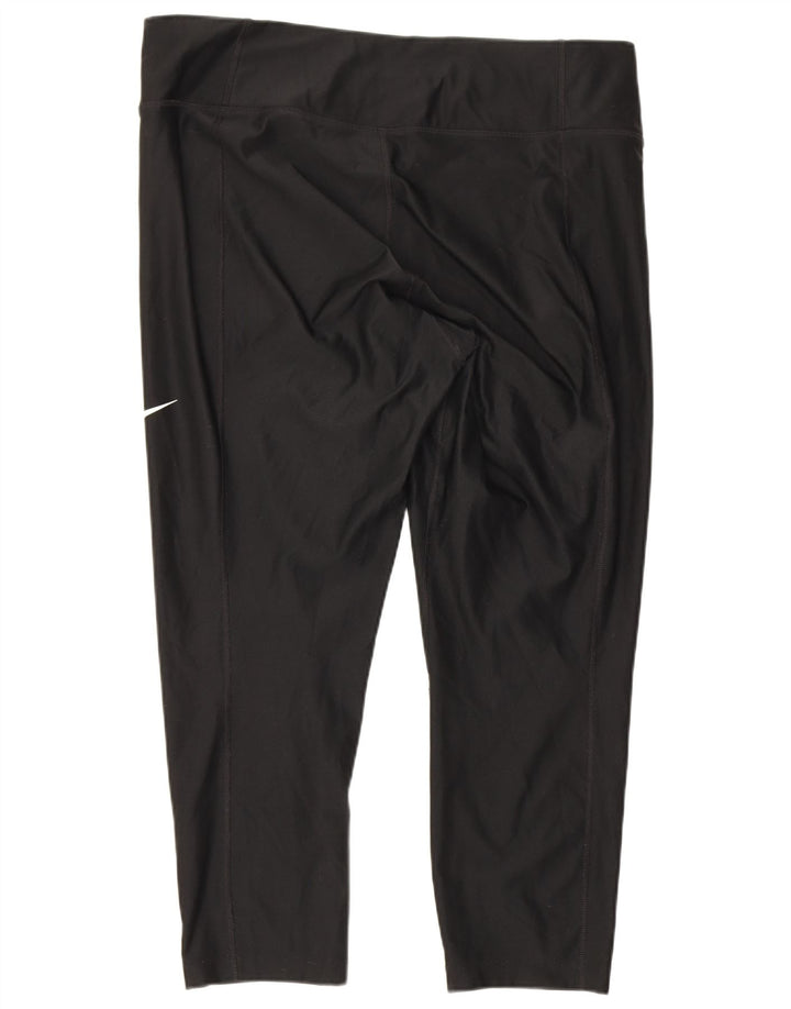 Leggings Nike Dri Fit Capri da donna UK 18 XL neri