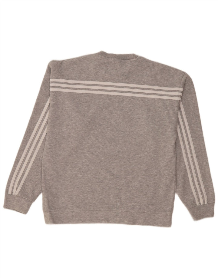 Felpa da uomo Adidas Felpa in cotone chiazzato grigio medio