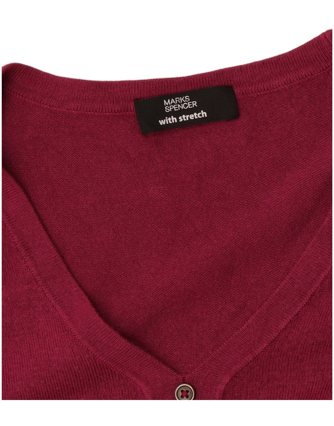Maglione maglione con scollo a V da donna Marks & Spencer UK 14 Rosa medio