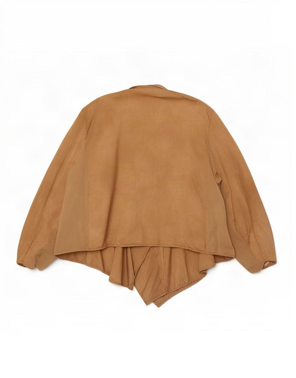 Top cardigan asimmetrico da donna Marks & Spencer UK 24 4XL Poliestere beige