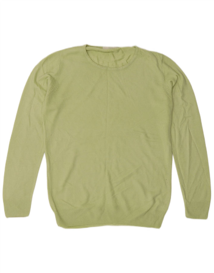 Maglione maglione girocollo lungo da donna Marks & Spencer UK 10 piccolo verde