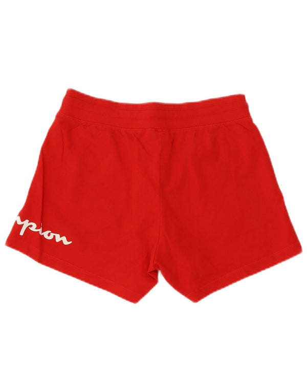 Pantaloncini sportivi grafici da donna Champion UK 6 XS rosso cotone