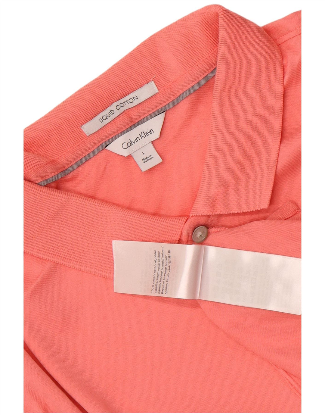 Polo da uomo Calvin Klein grande in cotone rosa