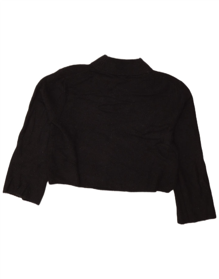 J. CREW Maglione da donna oversize corto con collo dolcevita UK 10 piccolo nero