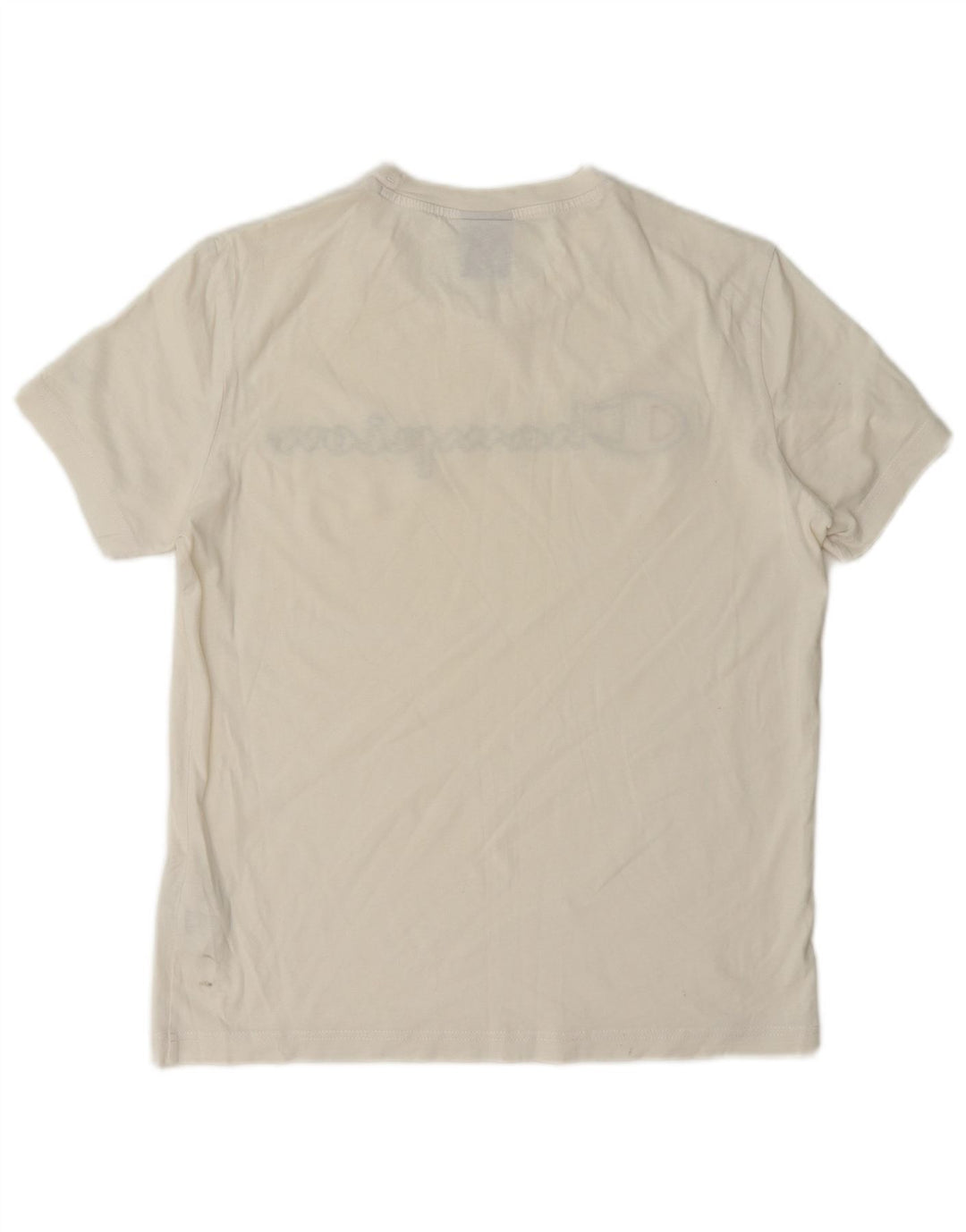 T-shirt grafica da uomo Champion Top XS in cotone bianco