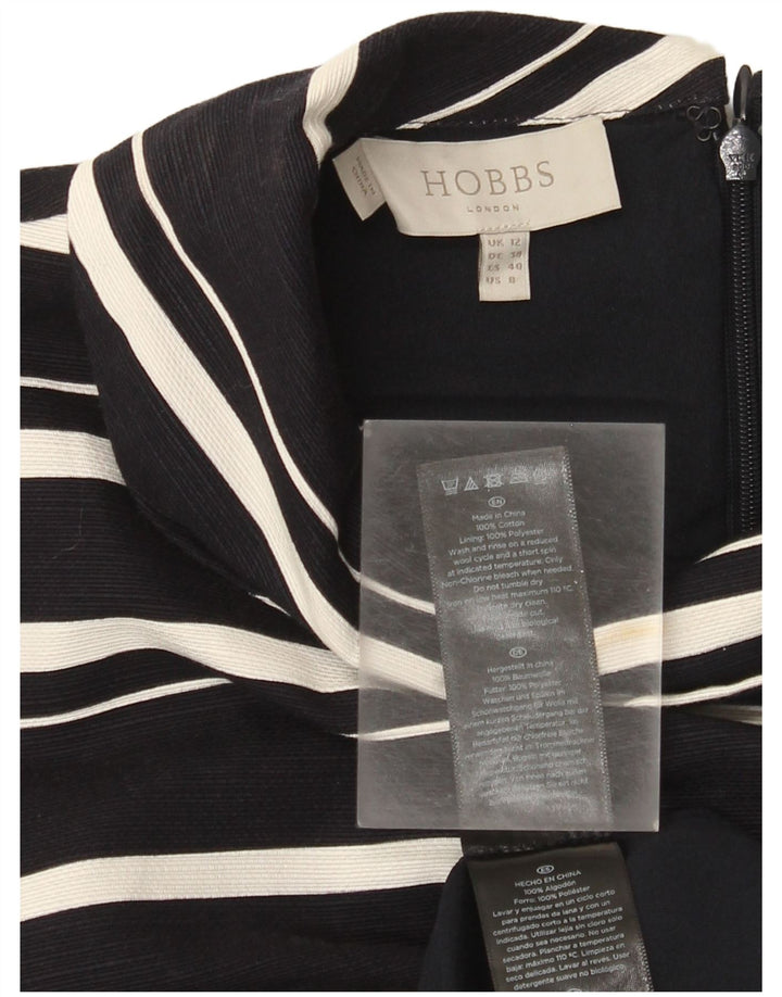 Abito tubino da donna Hobbs UK 12 cotone a righe nere medie