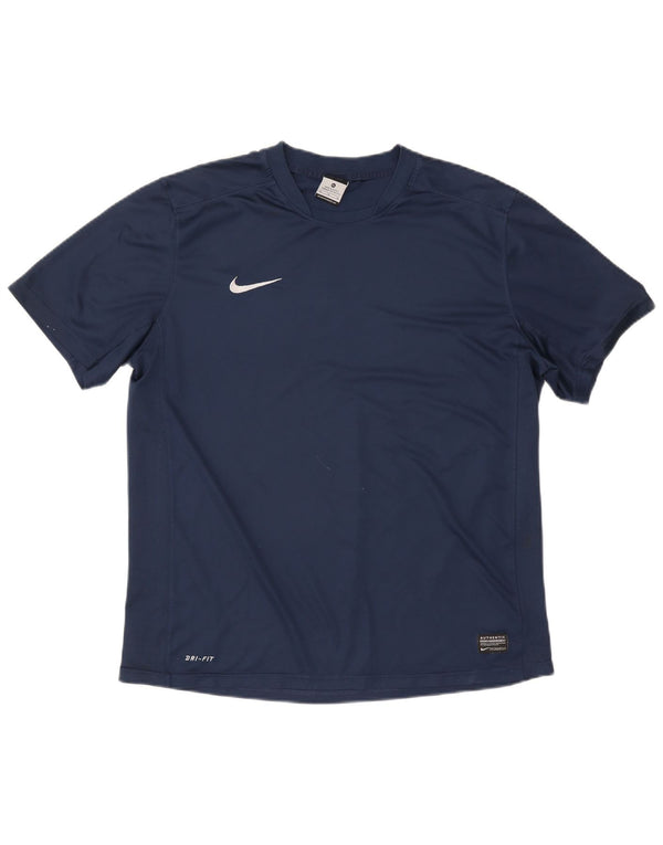 T-shirt Nike da uomo Dri Fit Top XL blu navy in poliestere