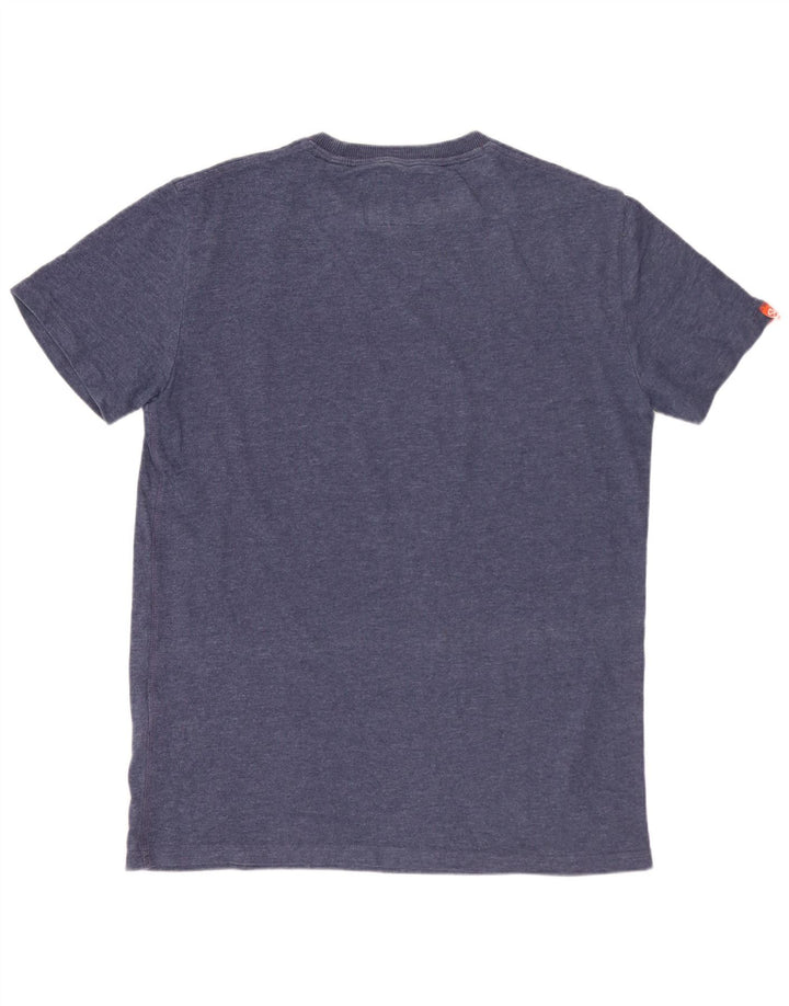 T-shirt grafica da uomo SUPERDRY Top in cotone blu navy medio